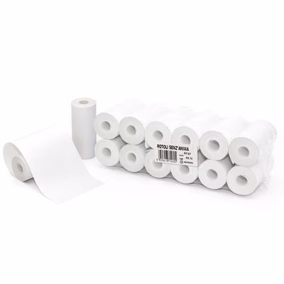 Immagine di Rotolo carta termica per pos mm 57x7 m diametro 25 mm senza anima