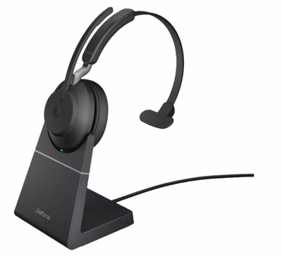 Immagine di Cuffia Jabra Evolve2 65 UC Mono wireless con base di ricarica e Bluetooth USB