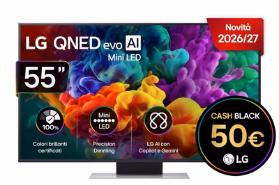 Immagine di TV 55 pollici LG QNED evo AI MiniLED QNED86B 4K Smart TV 2026
