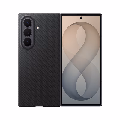 Immagine di Cover SAMSUNG carbon magnetica nera per galaxy z fold8 ultra