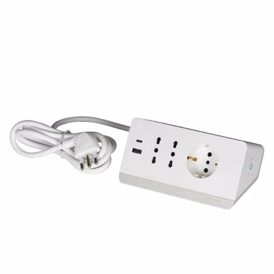 Immagine di Multip scrivania usb+int bianco