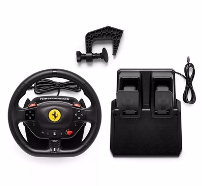 Immagine di Volante racing THRUSTMASTER T98 Ferrari 296 GTB con pedali per PS5 PS4 PC