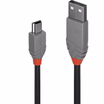 Immagine di 0,5m USB 2.0 kabel a/mini-b, anthra