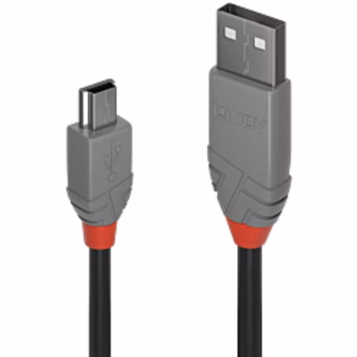 Immagine di 3m USB 2.0 kabel a/mini-b, anthra