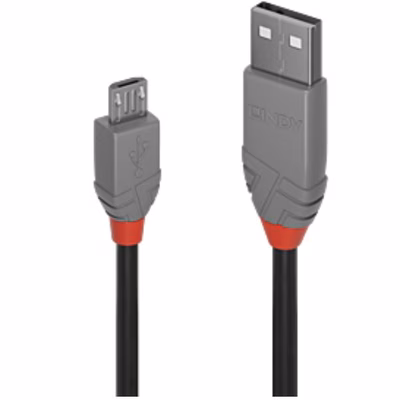 Immagine di 5m USB 2.0 kabel a / microb, anthra