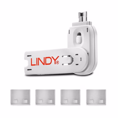 Immagine di Serrature per porte USB bianche