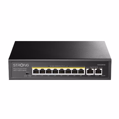 Immagine di Switch STRONG Switch 8 Porte Gibabit POE+ SW8010POEP