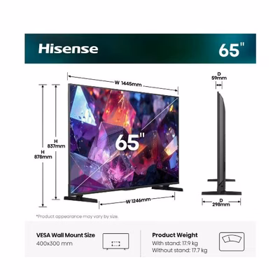 Immagine di Tv 65" uhd 4K (3840x2160) HISENSE 65 E79S PRO QLED 4K ULTRA HD SMART VIDAA REFRESH R 65E79S-PRO