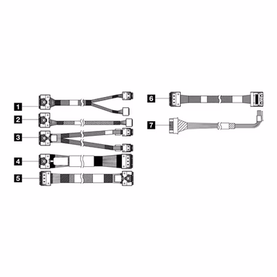 Immagine di Kit cavi server LENOVO 4X97A82935 SAS/SATA per ThinkSystem SR650 V3 chassis 2,5"