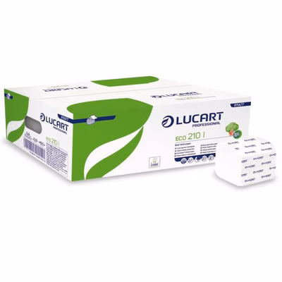 Immagine di Carta igienica intercalata Lucart Eco 210I a 2 veli 210 fogli