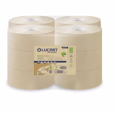 Immagine di Carta igienica mini jumbo Lucart Econatural 150 a due veli 405 strappi metri 150