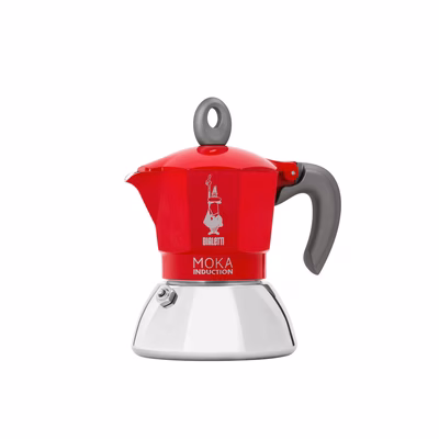Immagine di Caffettiera ad induzione BIALETTI Moka Induction 2tazzine 100 ml colore rosso