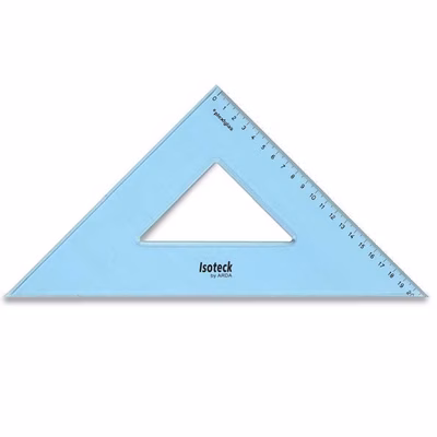 Immagine di Squadra professionale in plexiglas ARDA ISOTECK 45 gradi cm 21