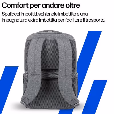 Immagine di Notebook da 16 poliestere grigio HP Zaino resistente all'acqua HP Commute per notebook D5CJ4AA