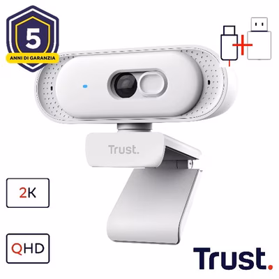 Immagine di Tomar 2k qhd webcam white