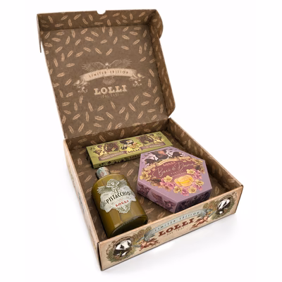 Immagine di Lolli Luxury Large Box Liquore e Torrone al Pistacchio + Baci di Dama allo Zabaglione - 3pz