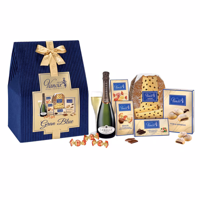 Immagine di Scatola a cuspide Gran Blue in velluto blu - 6pz