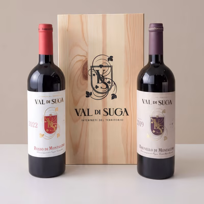Immagine di Cassetta in legno La Toscana Il Classico - 2pz