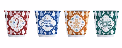 Immagine di Set Bialetti Candyland 4 bicchierini in porcellana 80 ml colori/decorazioni assortite