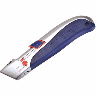 Immagine di Cutter di sicurezza retrattile PORTWEST KN40 colore blu