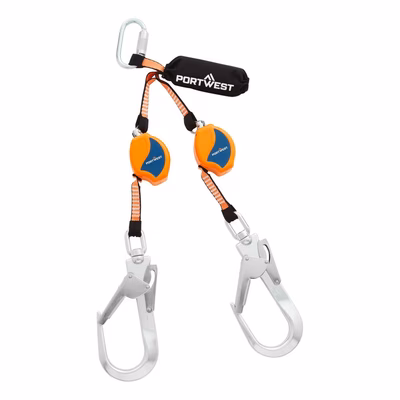 Immagine di 2.5m self retract lifeline 140kg PORTWEST FP81 colore nero/arancione