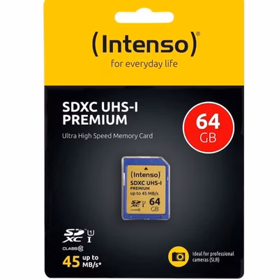 Immagine di Memory Card sdxc/sdhc 64GB INTENSO SDXC UHS-I PREMIUM 64GB 3421490I