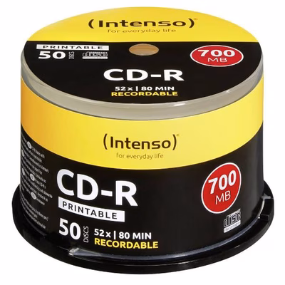 Immagine di Cd-r 700mb.12x spind.printable 50pz