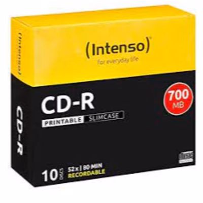 Immagine di Cd-r 700mb.12x slim printable 10pz.