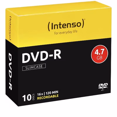 Immagine di Dvd-r 4.7gb 16x slim case 10pz