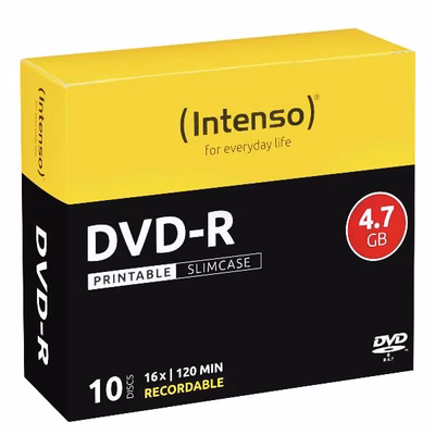 Immagine di Dvd+r 4.7gb 16x slim case 10pz