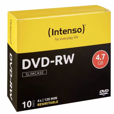 Immagine di Dvd-rw 4.7gb 4x slim case 10pz.