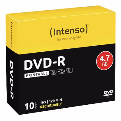 Immagine di Dvd-r 4.7gb 16x slim printable 10pz
