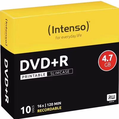 Immagine di Dvd+r 4.7gb 16x slim printable 10pz