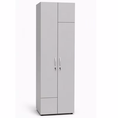 Immagine di Armadio spogliatoio ARTEXPORT CHANGE 40x52x185H cm, 2 ante con serratura, colore grigio.