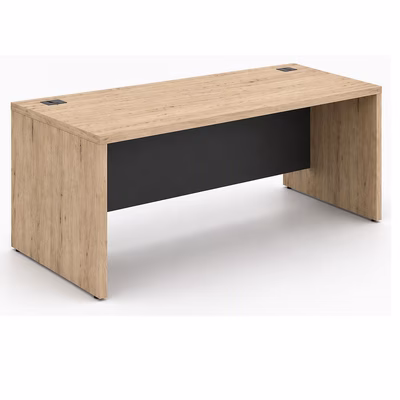 Immagine di Scrivania direzionale ARTEXPORT RAW gamba legno 180x90x74H cm rovere canadese.