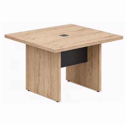 Immagine di Tavolo riunioni direzionale ARTEXOPRT RAW gamba legno 120x110x74H cm rovere canadese.