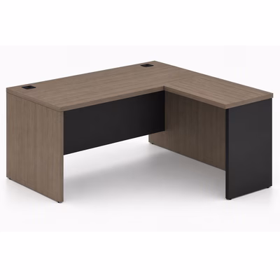 Immagine di Scrivania direzionale ARTEXPORT RAW gamba legno 180x180x74H cm con allungo frassino toscano.