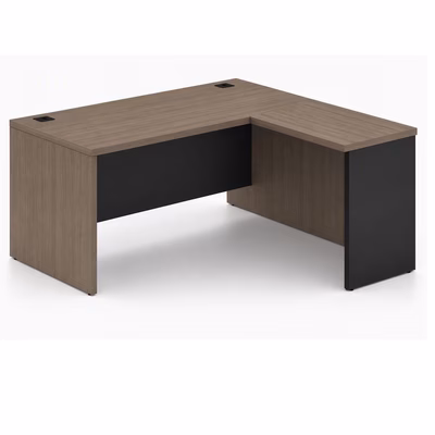 Immagine di Scrivania direzionale ARTEXPORT RAW gamba legno 200x180x74H cm con allungo frassino toscano.
