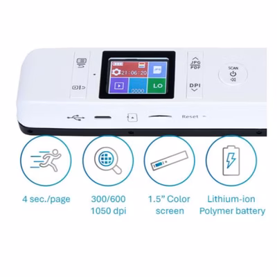Immagine di Scanner per documenti e immagini A4 1.050 dpi IRIS IRIScan Book 7 464669