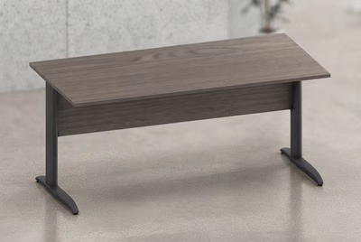 Immagine di Scrivania gamba ad "L" EASYSPACE cm 140x80x72 antracite/frassino toscano