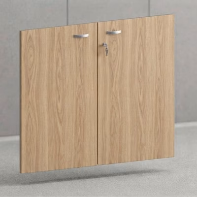 Immagine di Coppia ante librerie c/serratura EASYSPACE cm 80x67 rovere chiaro