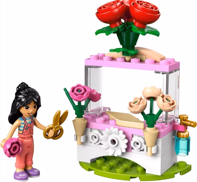Immagine di Set LEGO Friends con bancarella di rose e mini-doll Liann, 55 pezzi
