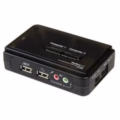 Immagine di Switch kvm startech 2 porte usb/vga con audio e cavi inclus