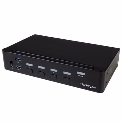 Immagine di Switch kvm startech HDMI 4 porte con hub USB 3.0 e audio integrato