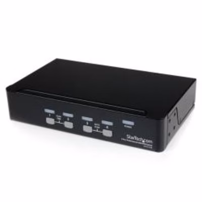 Immagine di Switch kvm startech vga USB 4 porte con hub USB 2.0 integrato