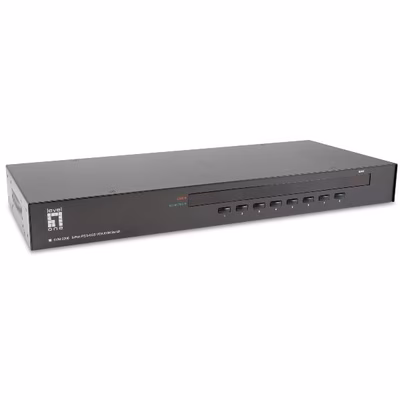 Immagine di Switch kvm levelone rack 8 porte ps/2-usb vga con osd e daisy chain
