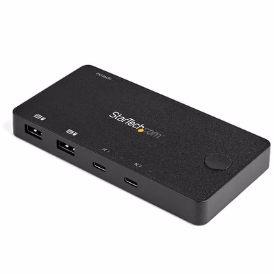 Immagine di Switch kvm startech USB-C 2 porte HDMI 4k60 con cavi integrati