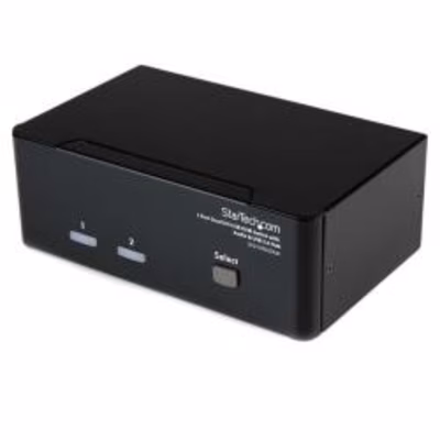 Immagine di Switch kvm startech dual dvi USB 2 porte con audio e hub USB 2.0