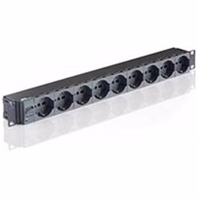 Immagine di PDU TECNOSTEEL 9 prese con interruttore magnetotermico 1P+N da rack 1U