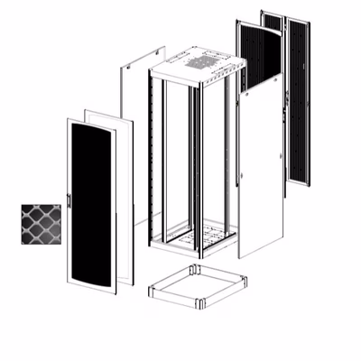 Immagine di Rack TECNOSTEEL 47U 800x1000 mm con porte aerate e portata 800 kg
